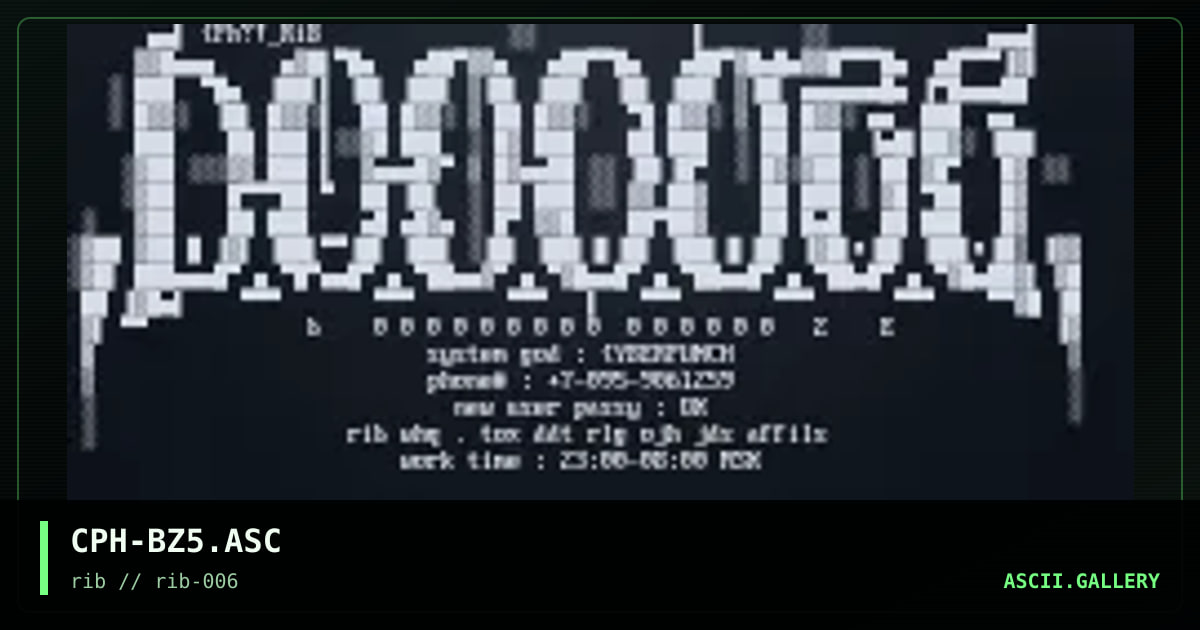 ASCii bOOZE, by cyberpunch, 1998