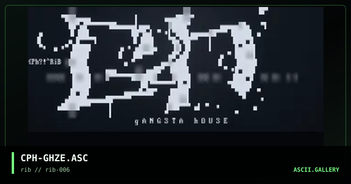 GANGSTA HOUZE, by cyberpunch, 1998