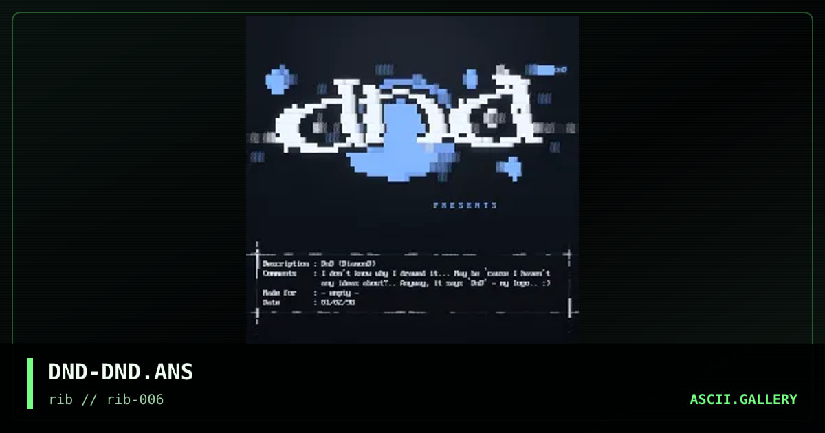 DND lOGO, by diamond, 1998