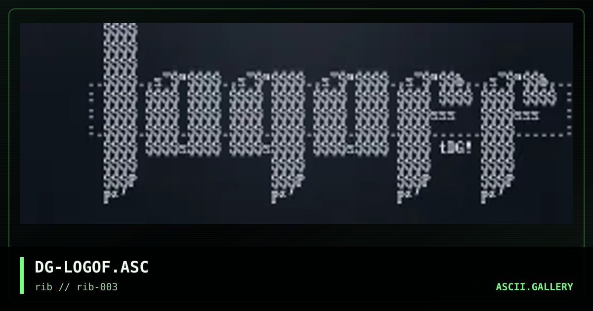 DG-LOGOF.ASC, by darkgod, 1997