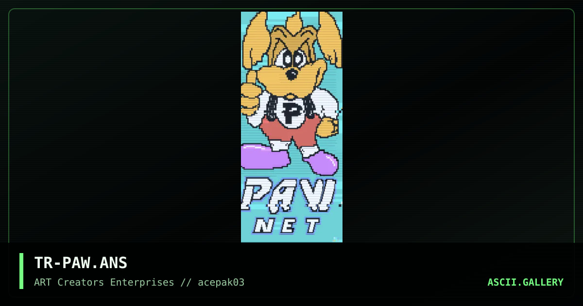TR-PAW.ANS, by tron, 1993