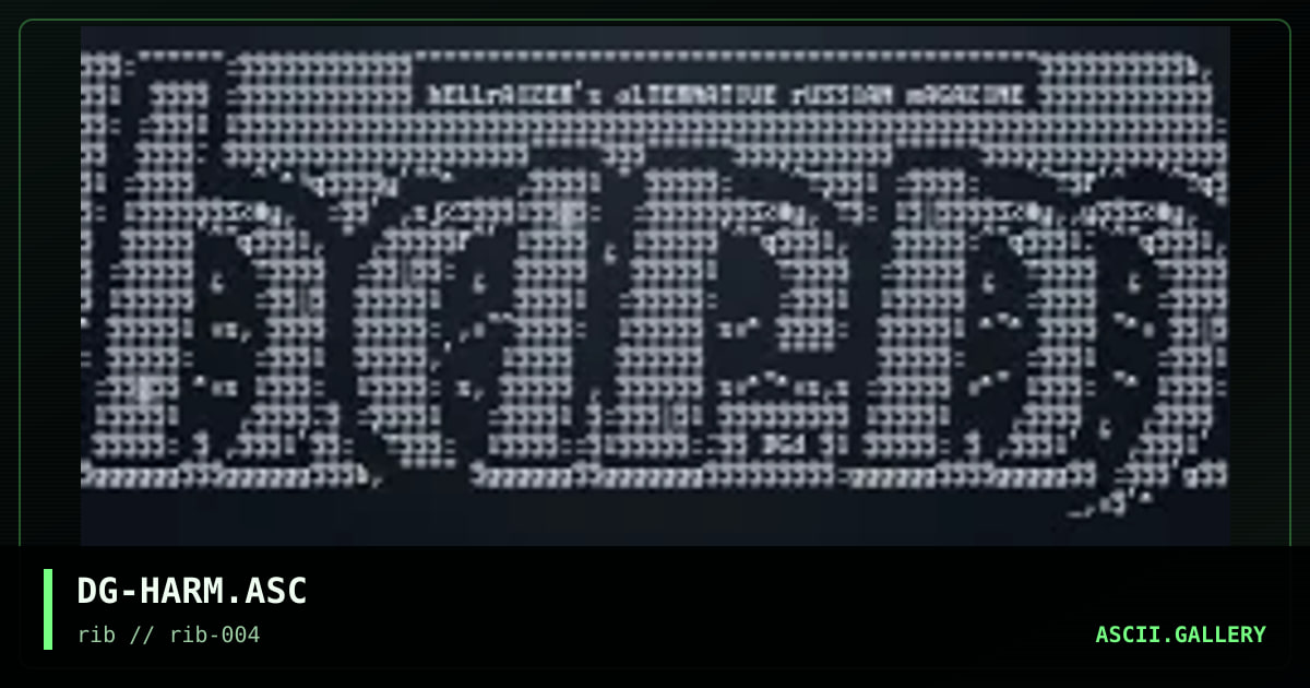 DG-HARM.ASC, by darkgod, 1997