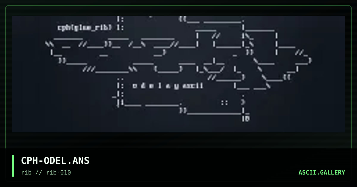 odelay ascii, by cyberpunch, 1998