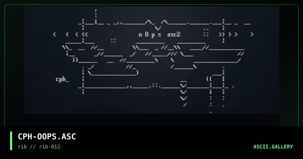 oops ascii, by cyberpunch, 1998