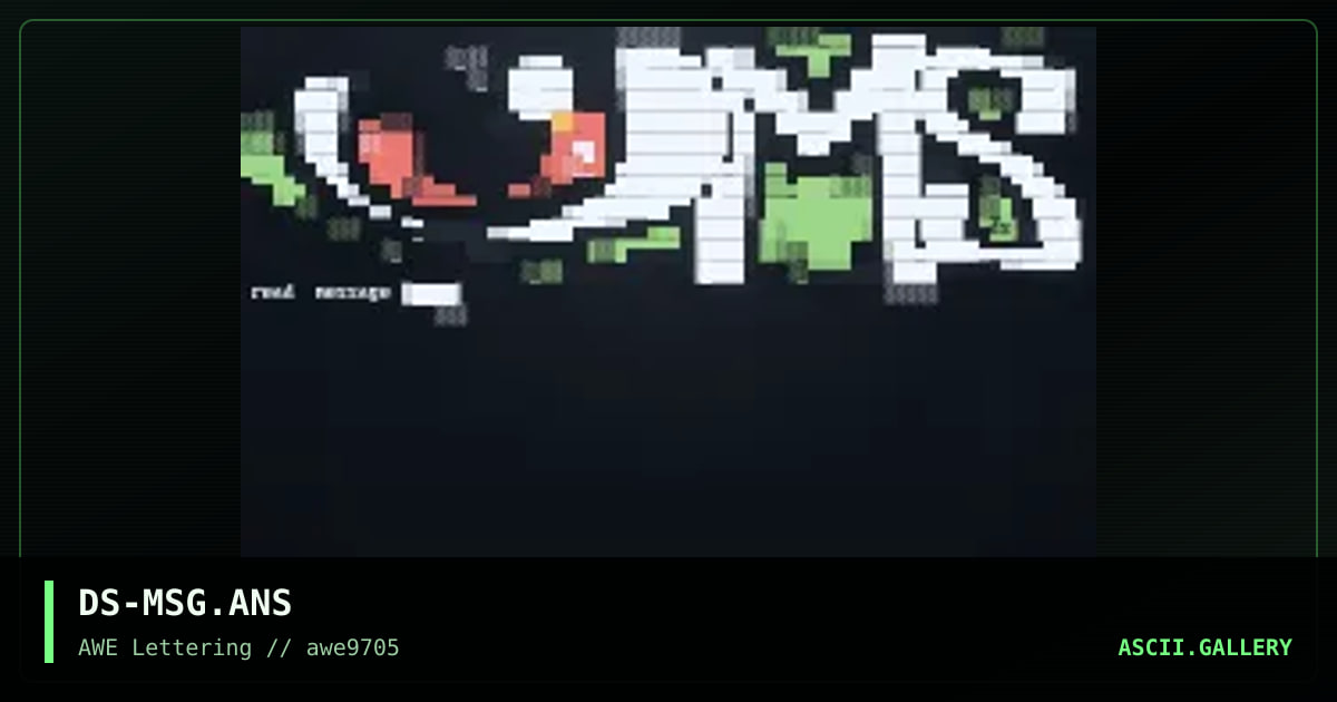 Message thingy, by dfuse, 1997