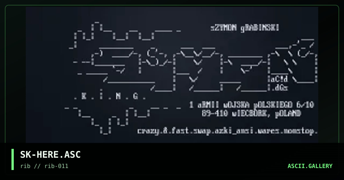 SK-HERE.ASC, by simonking, 1998