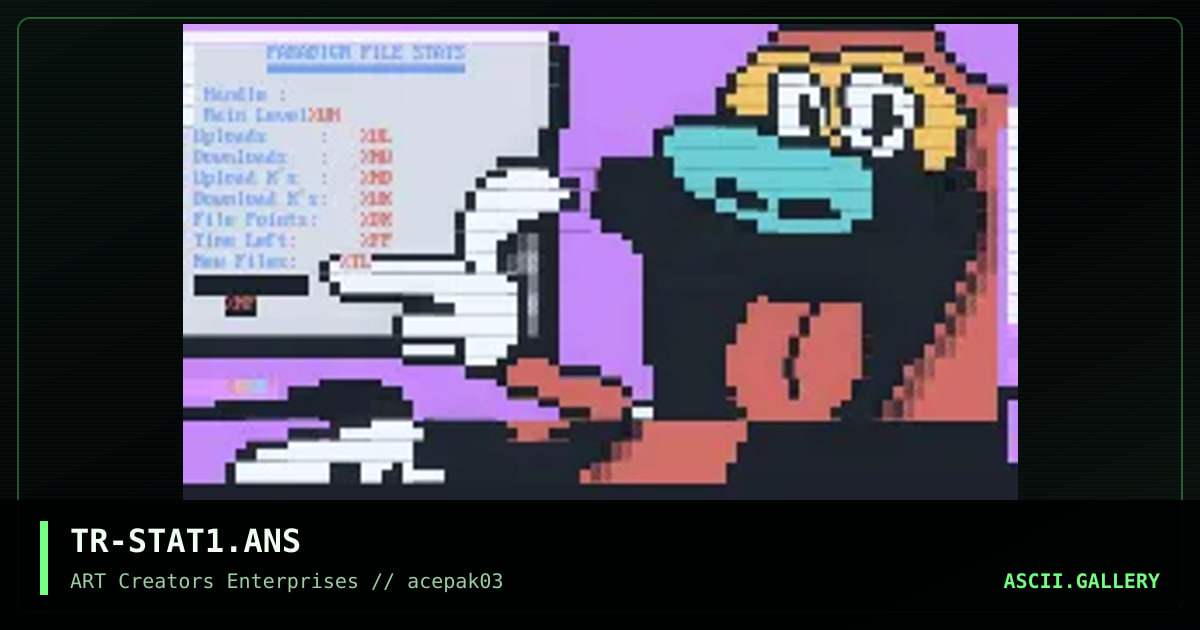 TR-STAT1.ANS, by tron, 1993