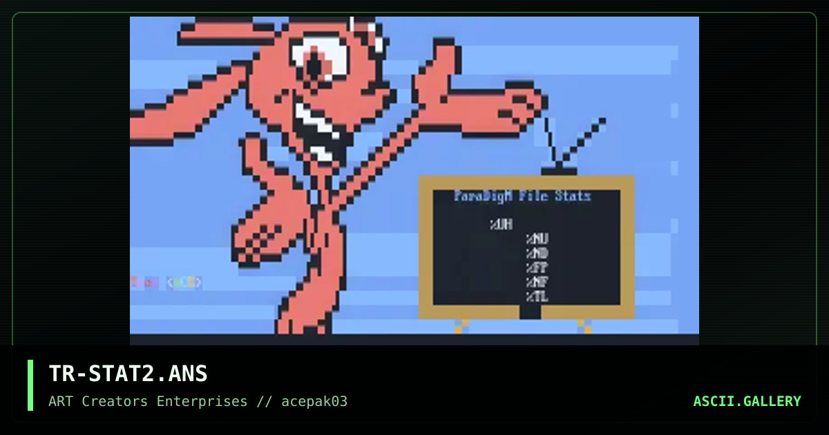 TR-STAT2.ANS, by tron, 1993
