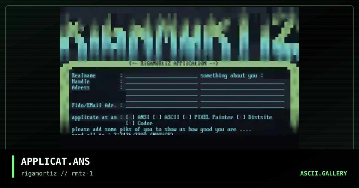 !!! APPLICATION !!!, by novice, 1996