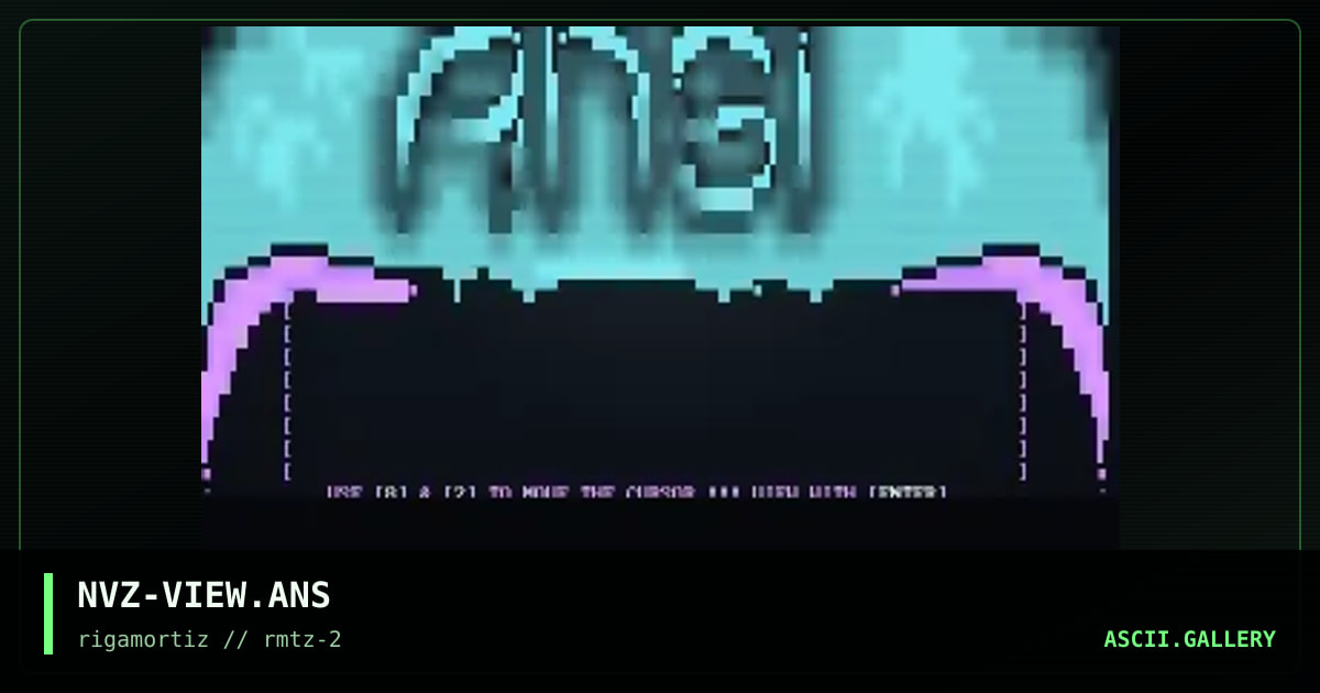 title of my ANSI Viewer (for BBS), by nvz, 1996