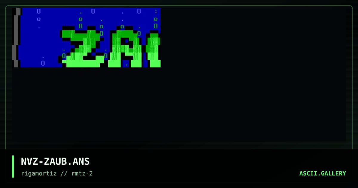 ZT BBS Logo- many RPG related files, by nvz, 1996