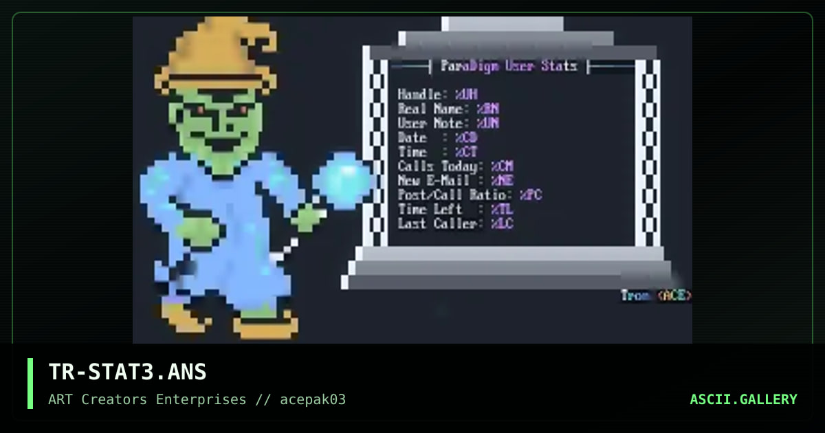 TR-STAT3.ANS, by tron, 1993