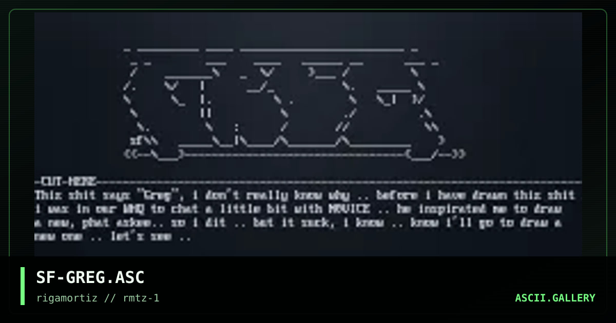 SF-GREG.ASC, by spitfire, 1996