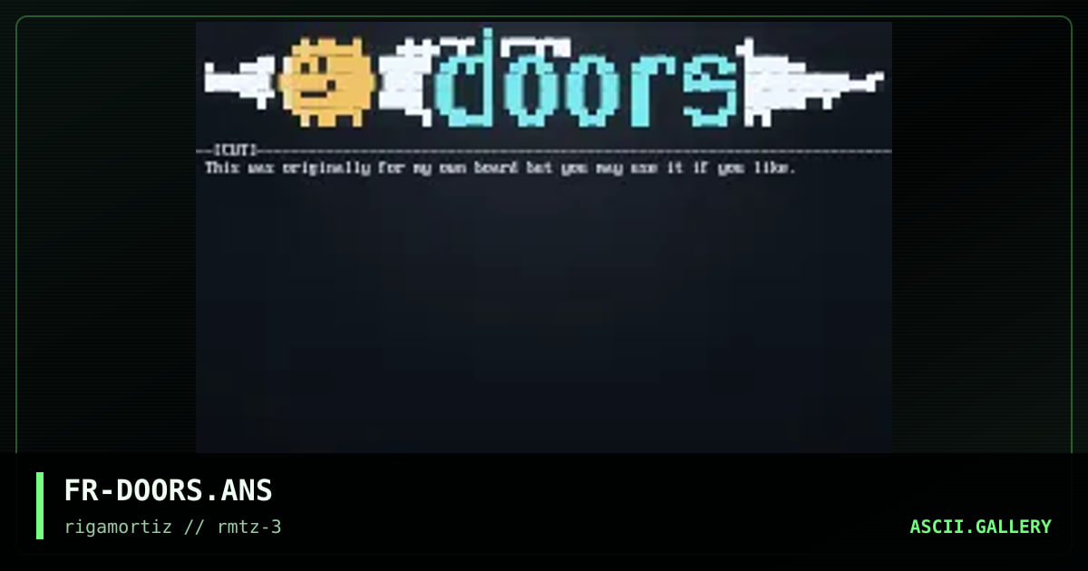 Doors Ansi, by fear, 1996