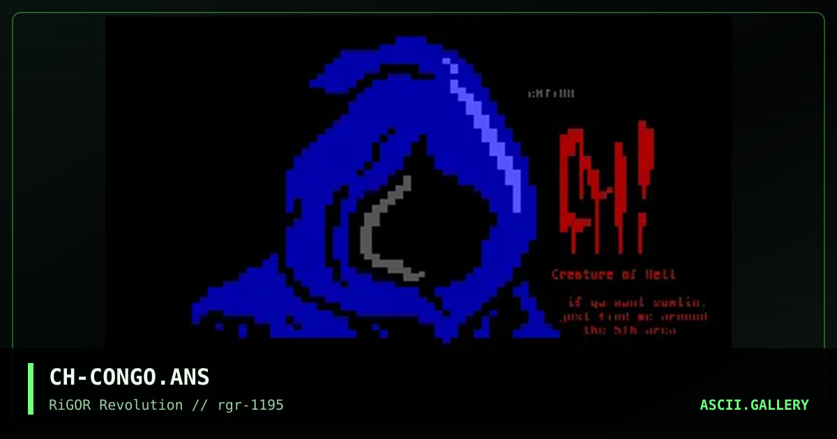 The Congo, by creature of hell, 1995