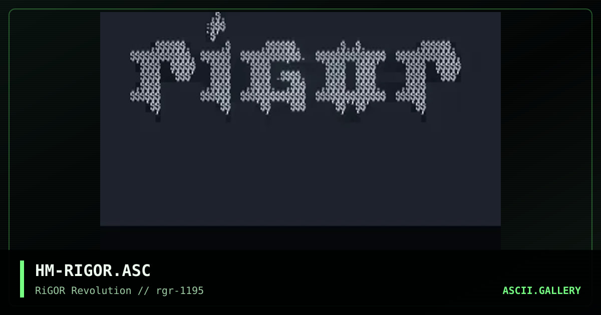 RiGOR Promo, by hack master, 1995