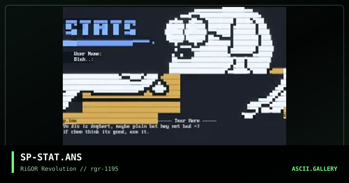 Stats Screen, by sportz, 1995