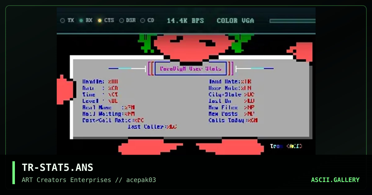 TR-STAT5.ANS, by tron, 1993