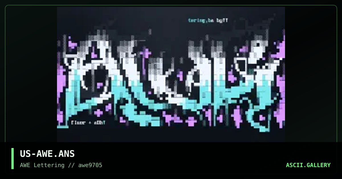 AWE Lettering, by fluor, aoh, 1997