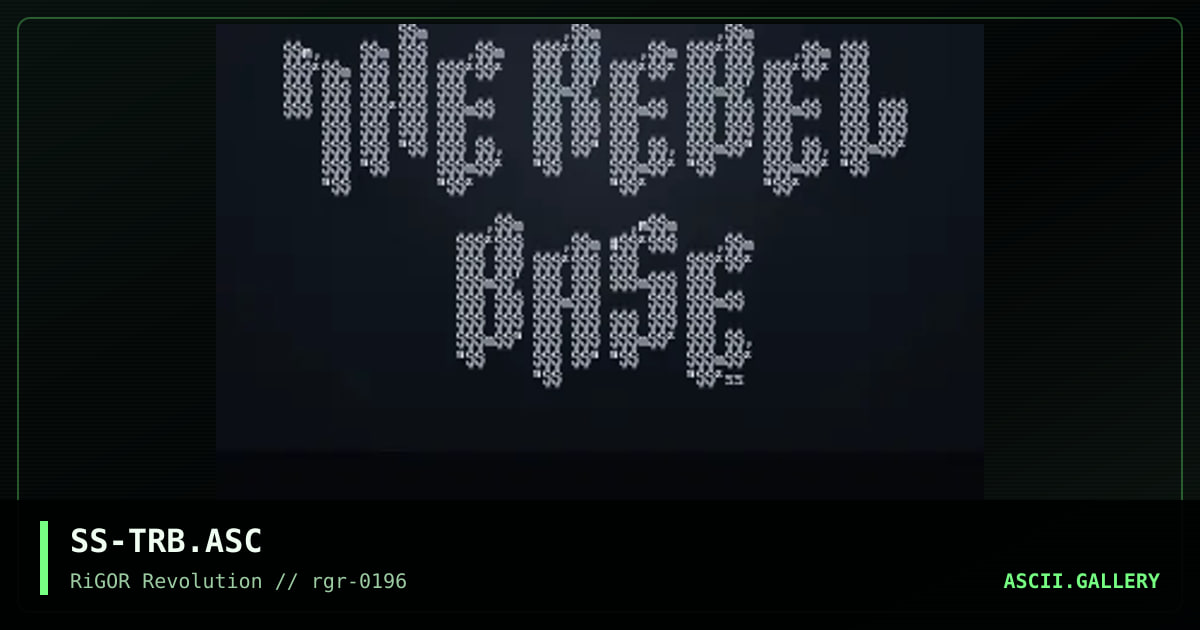 The Rebel Base, by skippers son, 1996
