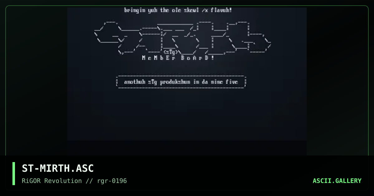 Mirth, by stigmata, 1996