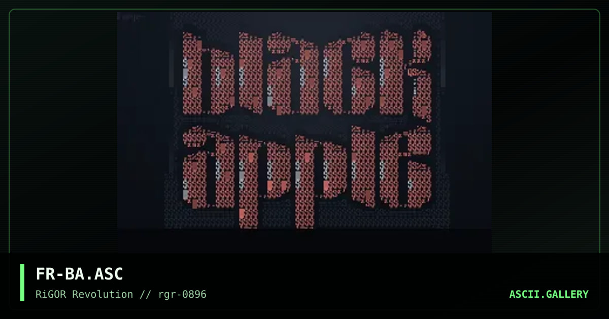 Black Apple, by forge, 1996