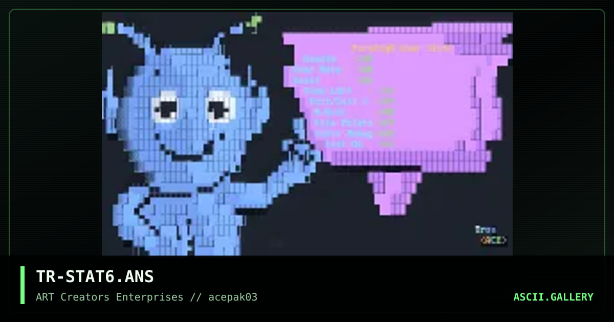 TR-STAT6.ANS, by tron, 1993