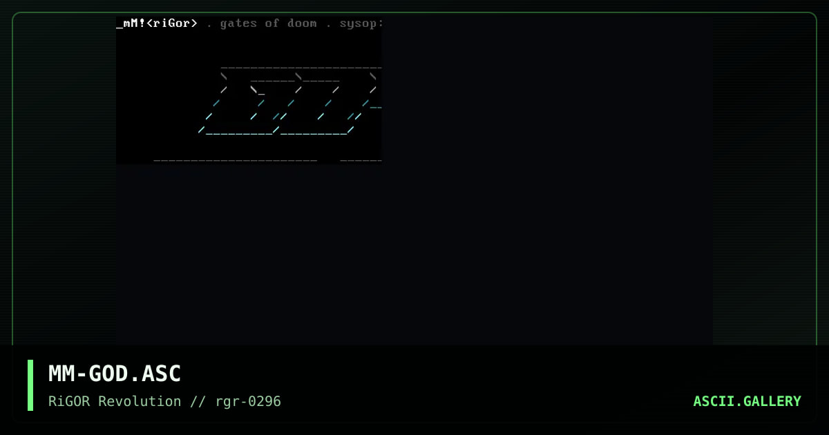 Gates of Doom, by mass murderer, 1996