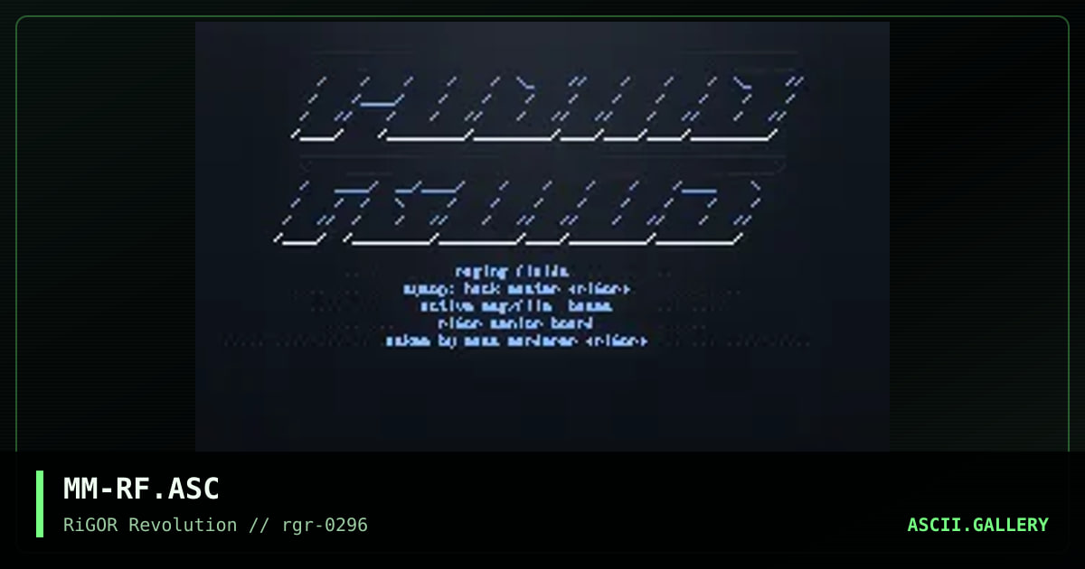 Raging Fluids, by mass murderer, 1996