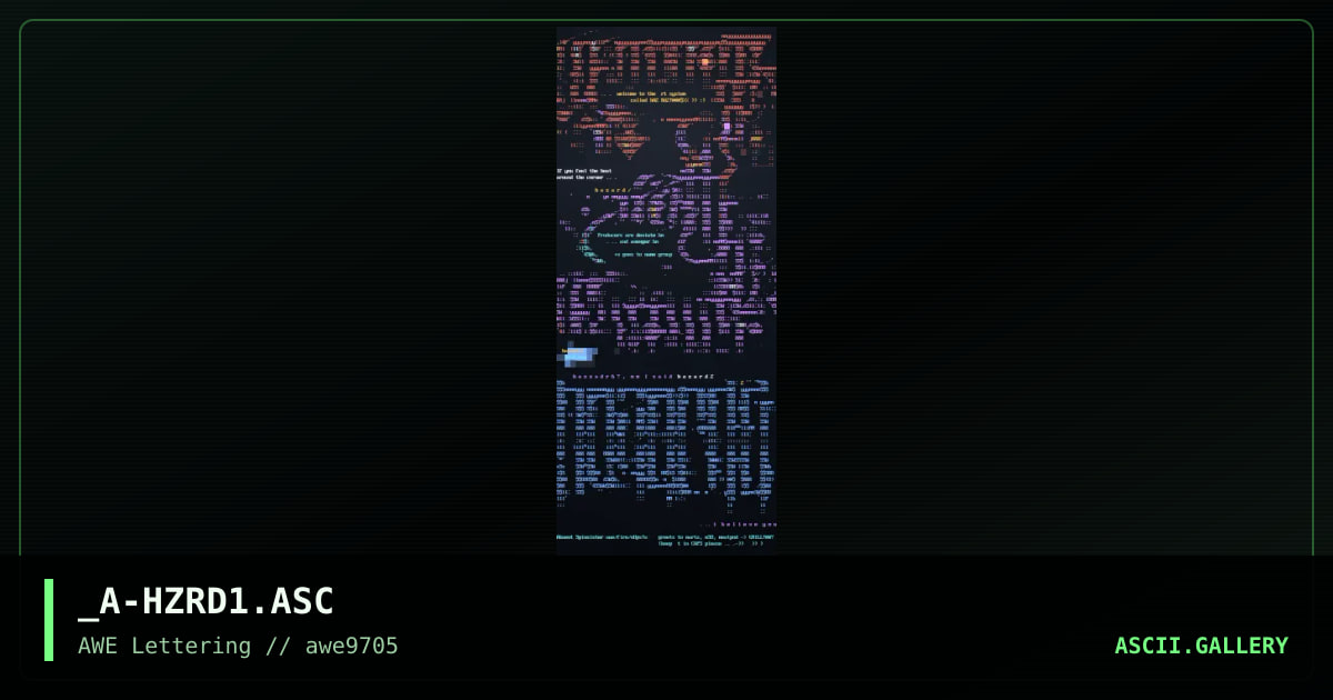 Hazard/2, by absent spinsister, 1997