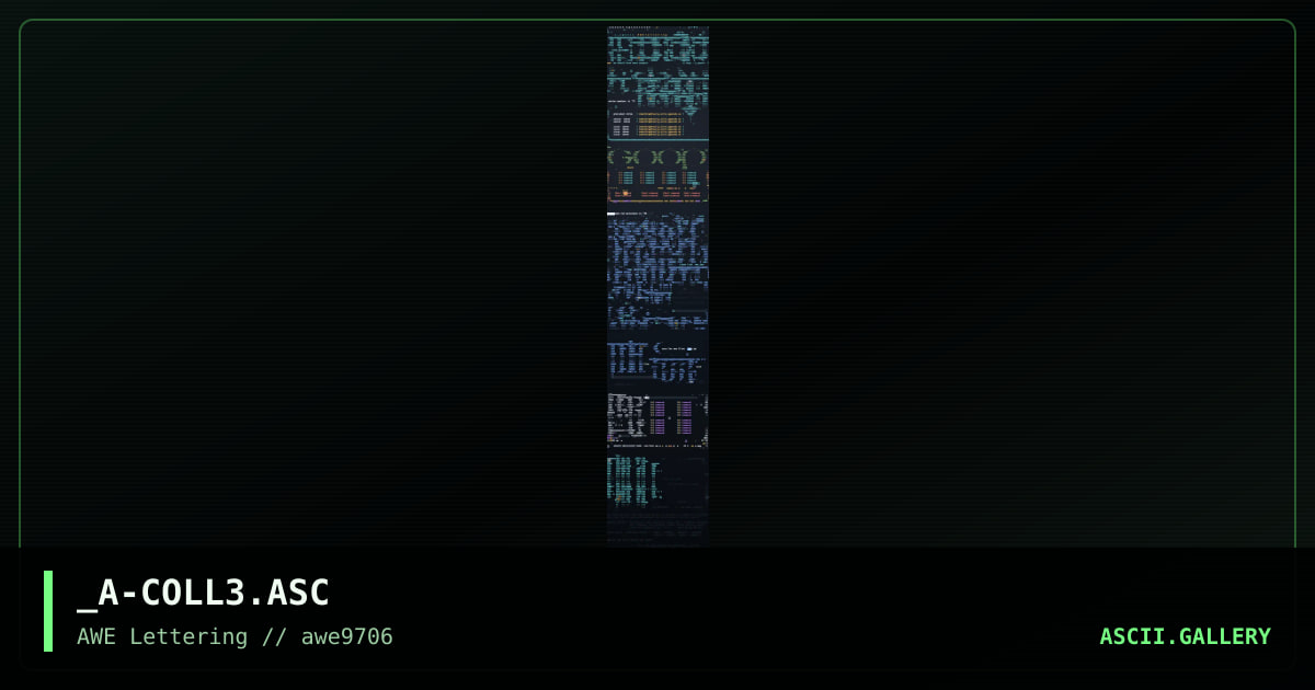 Ascii Collection #03, by absent spinsister, 1997