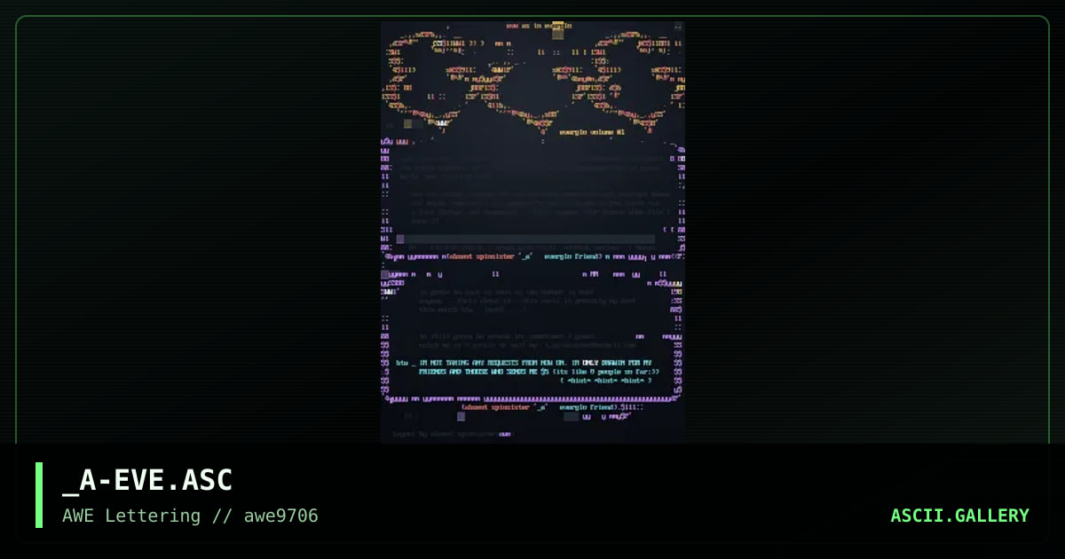 Everglo Info File, by absent spinsister, 1997