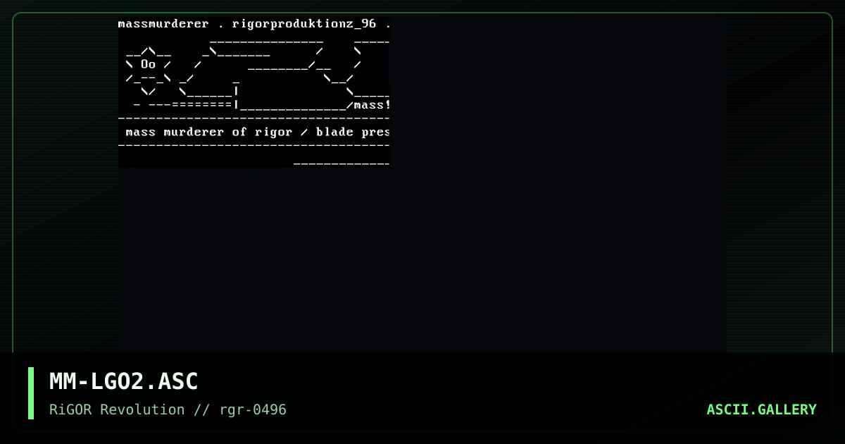 Ascii Colly, by mass murderer, 1996