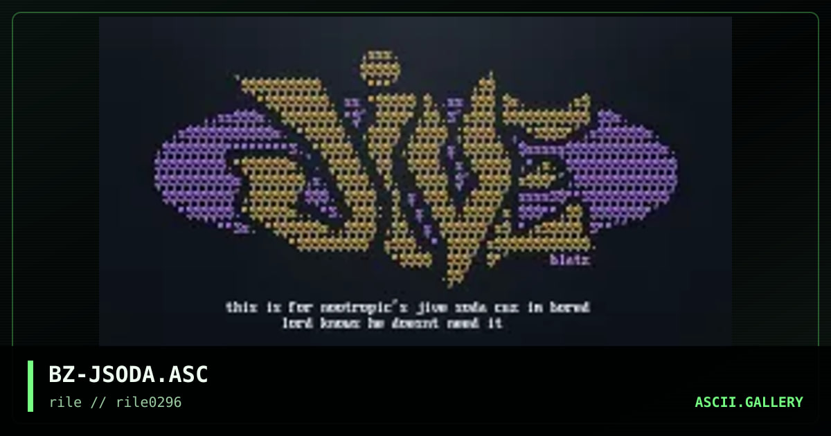 jive soda logo, by blatz, 1996