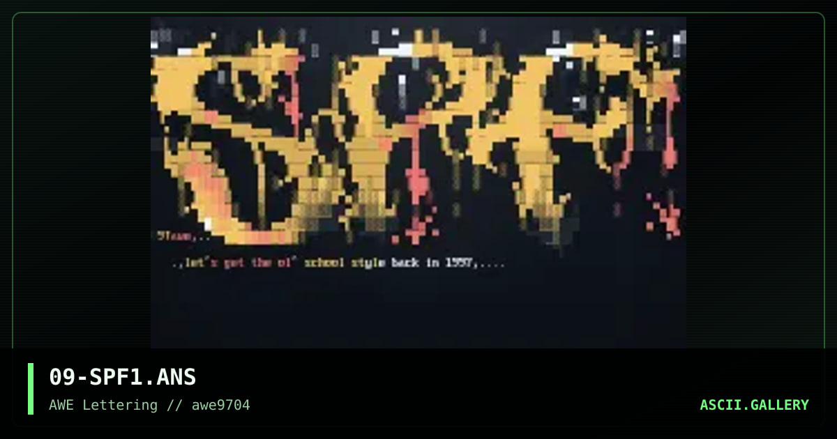 Spoof, by fluor, 1997
