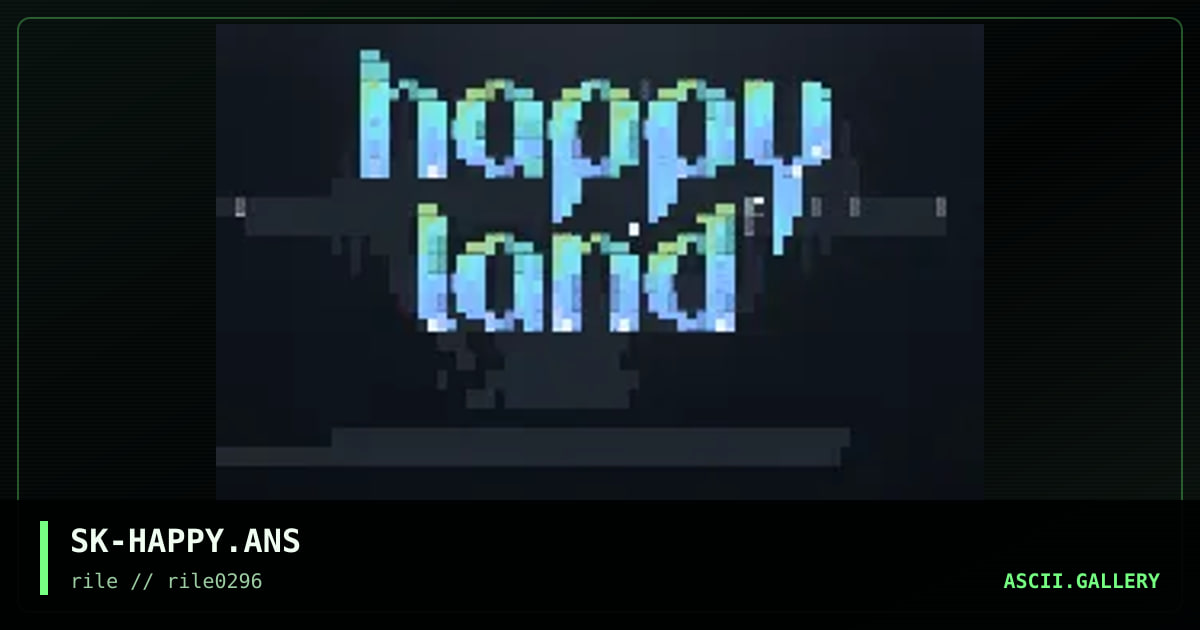happie landE!, by skatin, 1996