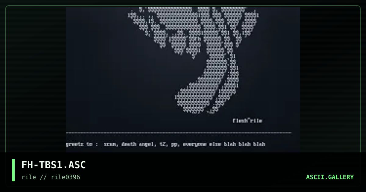 tbs #1, by flesh, 1996