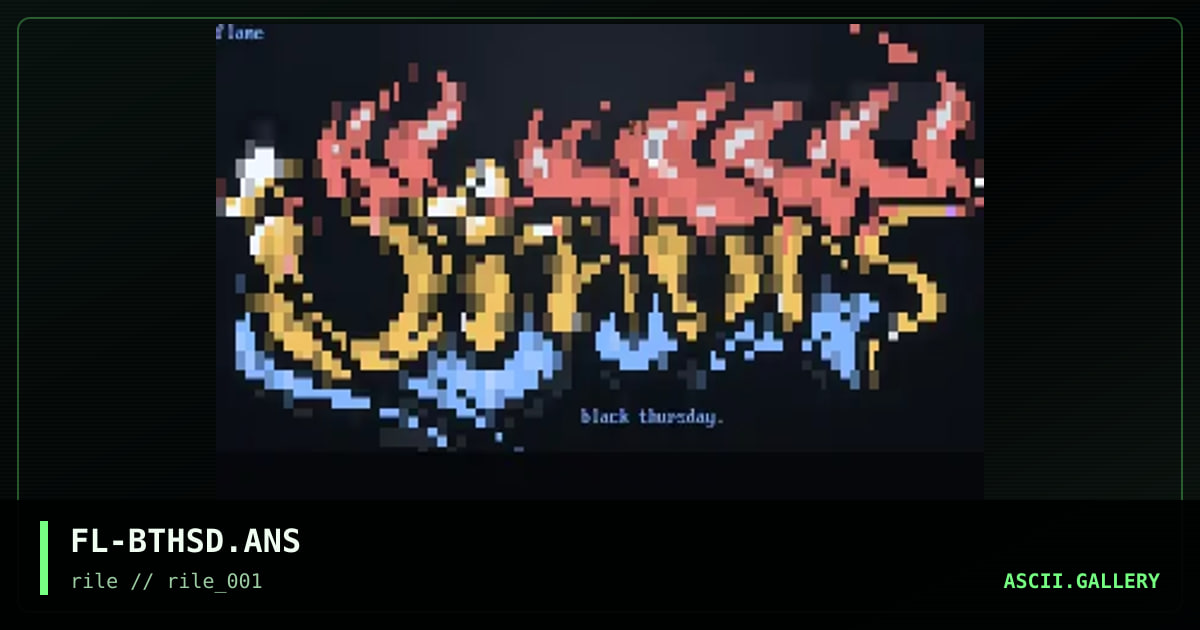 black thursday.., by flame, 1997
