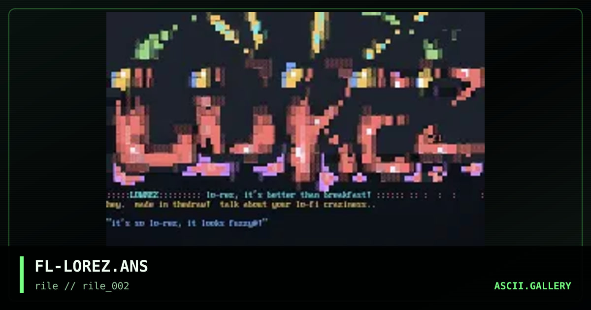 lo-rez, for diez., by flame, 1997
