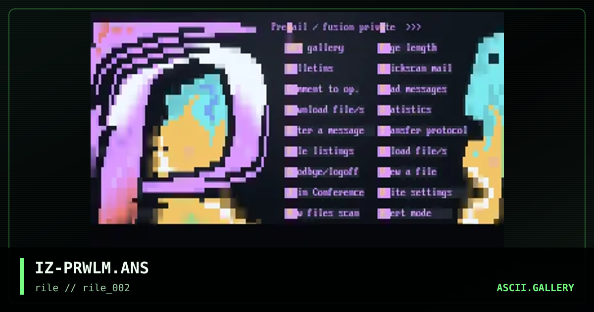 prevail mainmenu, by ize, 1997