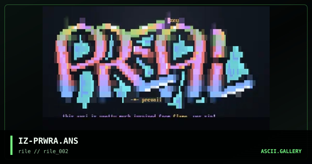 prevail, wacky shit!, by ize, 1997