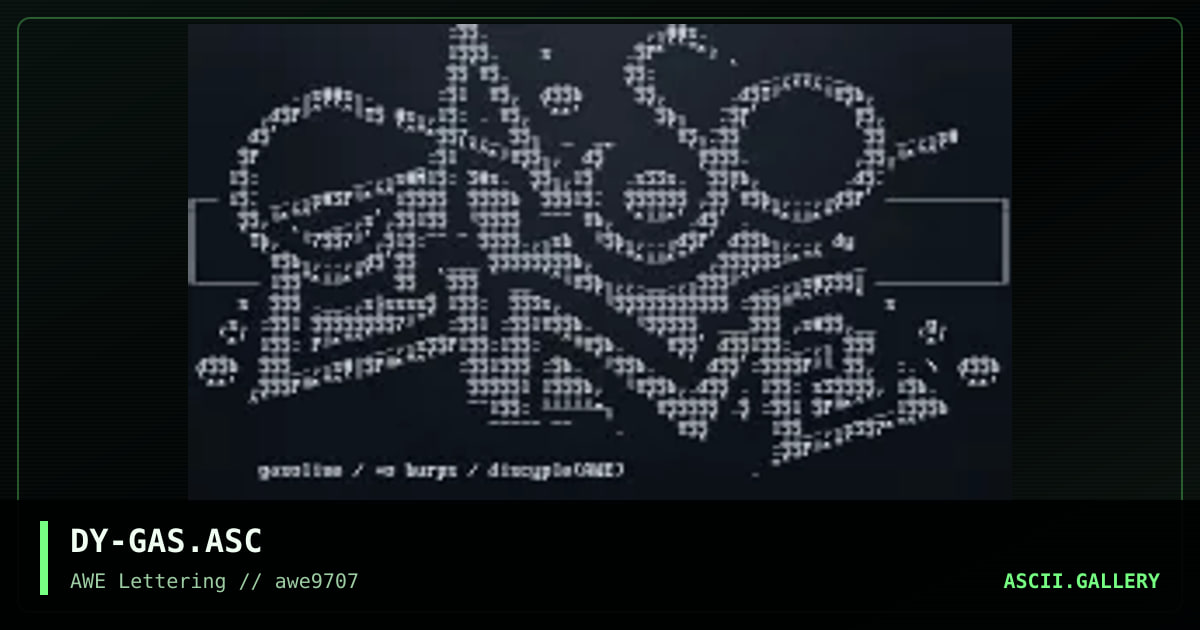 Gasoline, by discyple, 1997