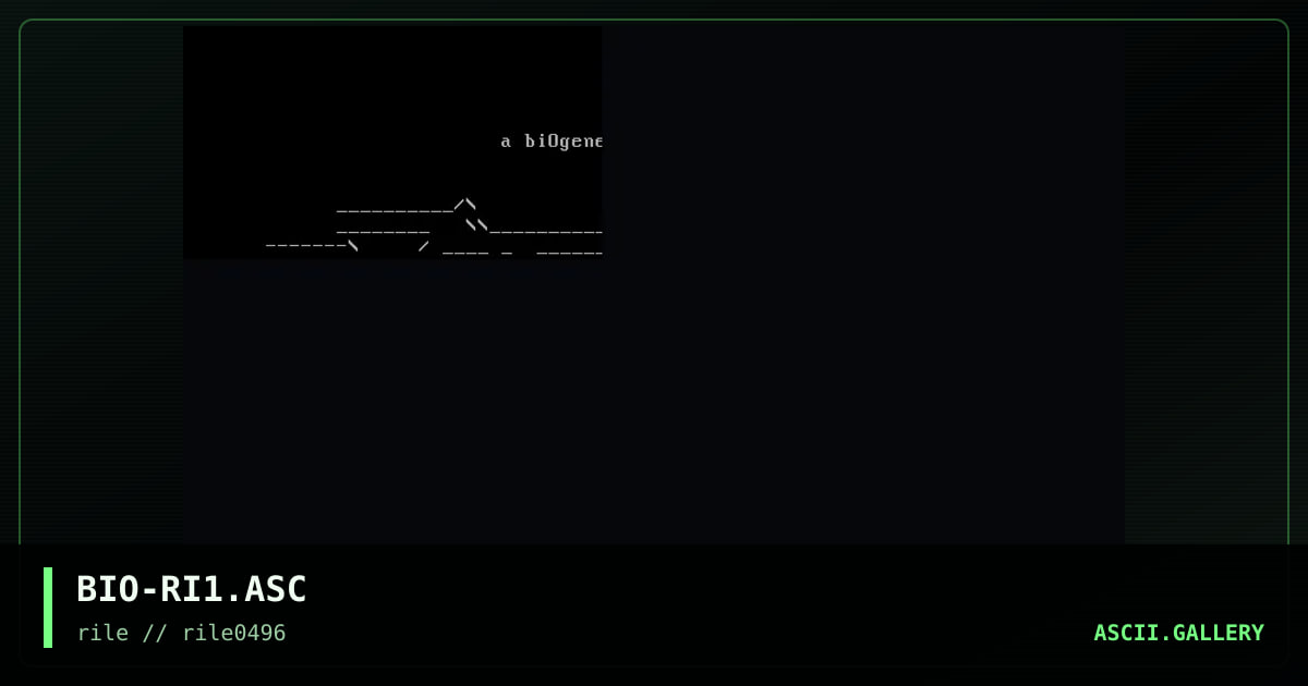 bio's ascii colly, by biogenesis, 1996