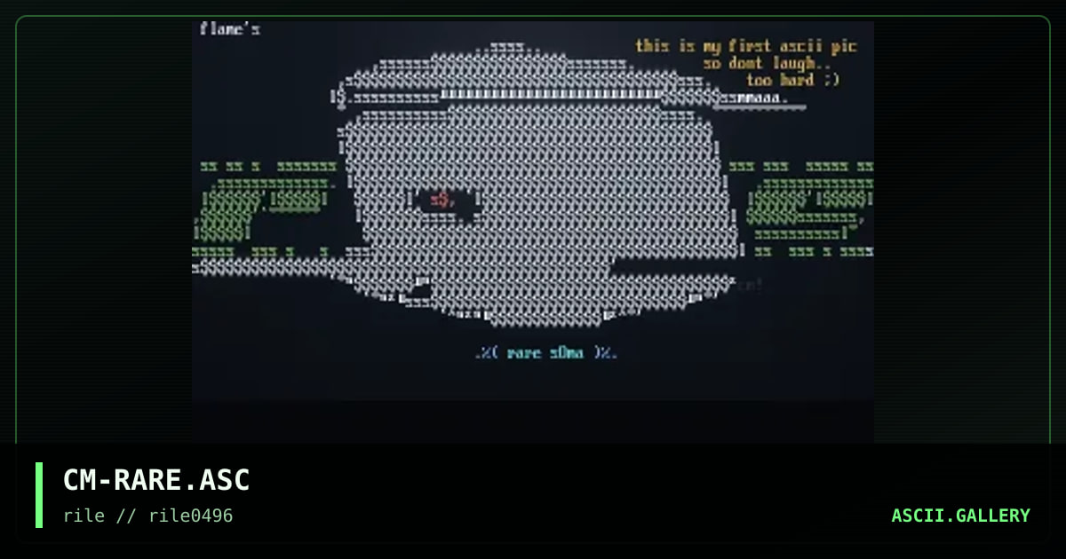 rare sOma ascii, by cheeze monkey, 1996