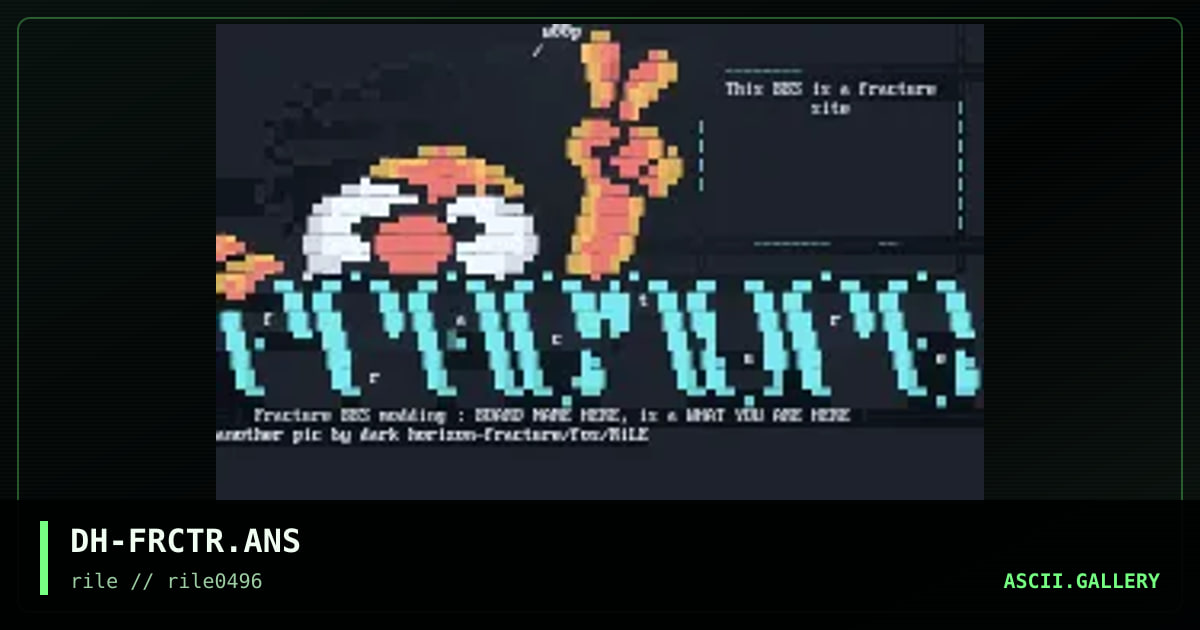 fRACTURE sitelist header, by dark horizon, 1996