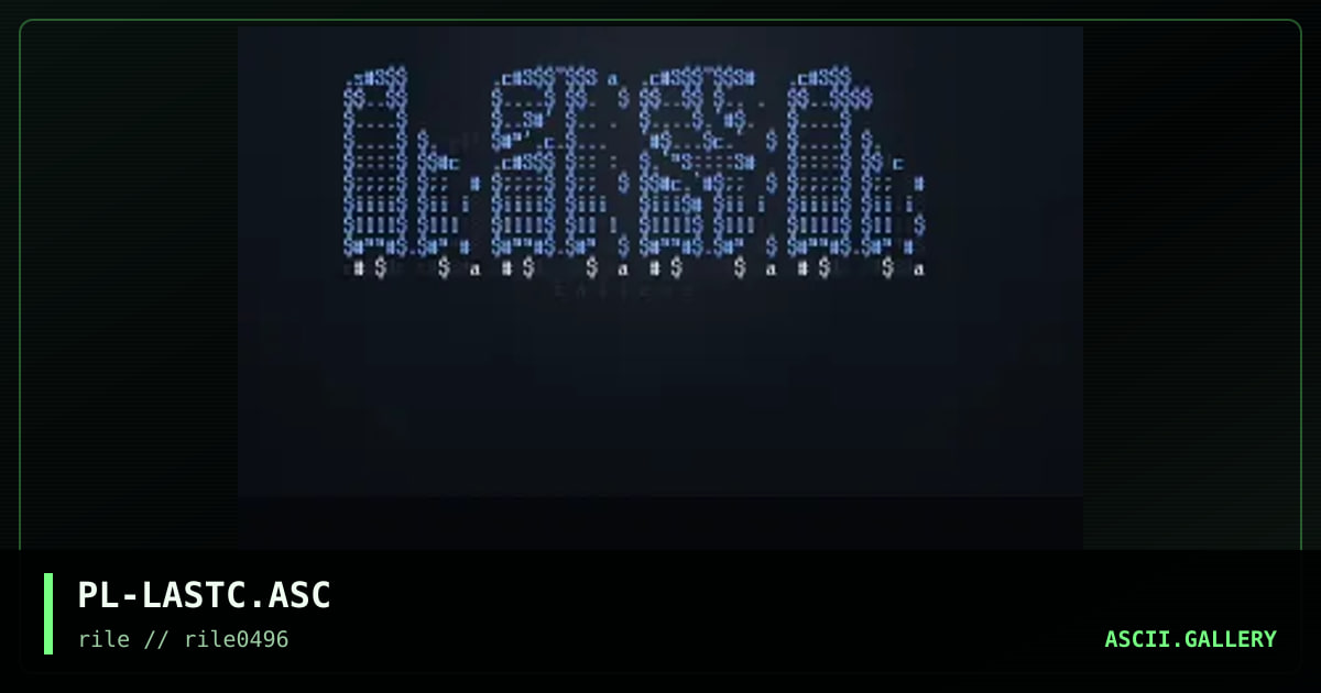 last callers ascii, by plastique, 1996