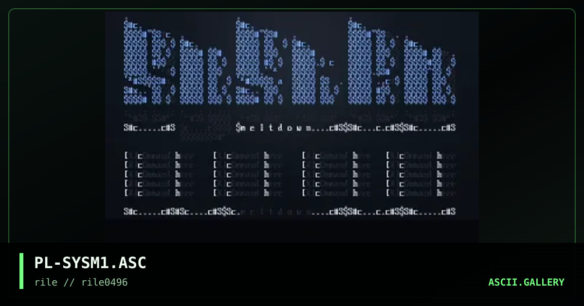 system m3ltdown, by plastique, 1996