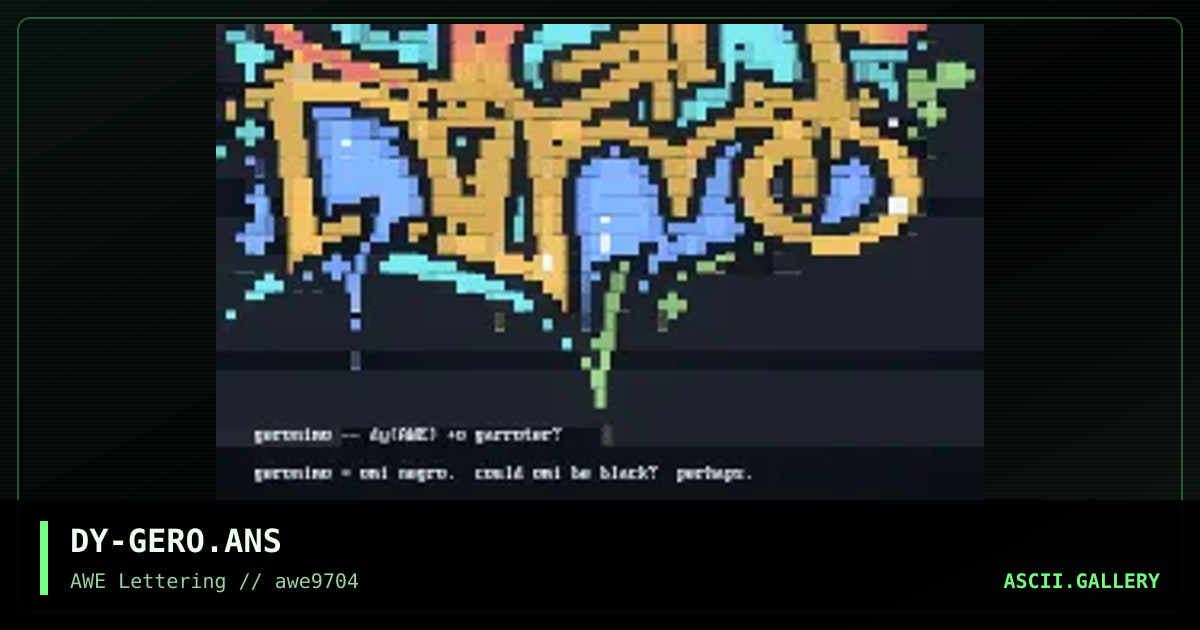 Geronimo, by discyple, 1997