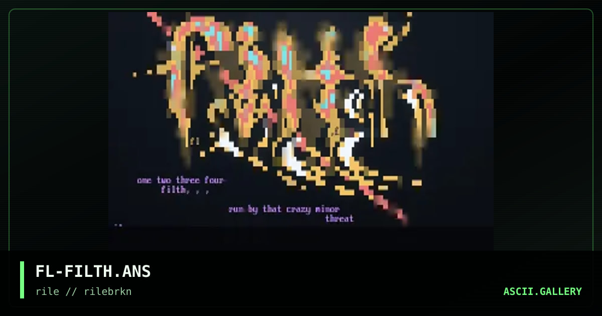 filth, by flame, 1997