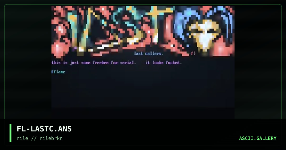 last callers for serial., by flame, 1997